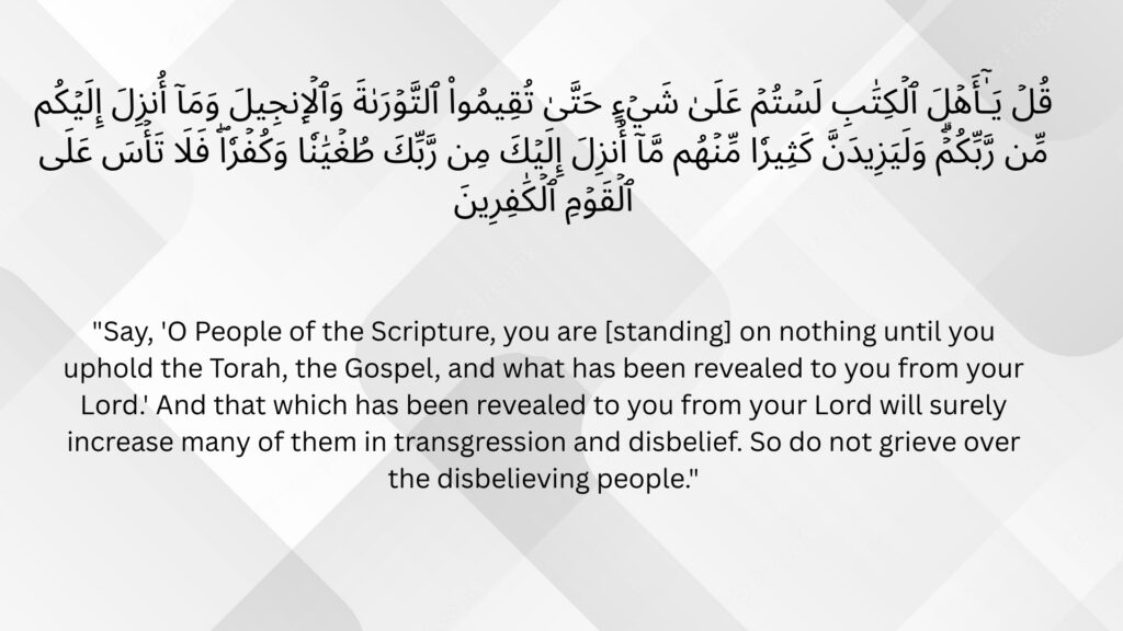 What does surah:68 say?