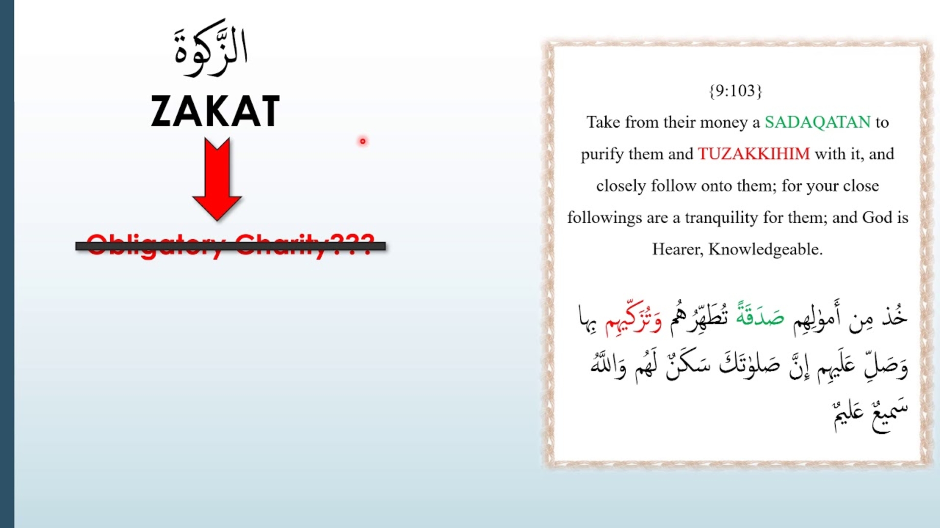 Zakat in the Quran