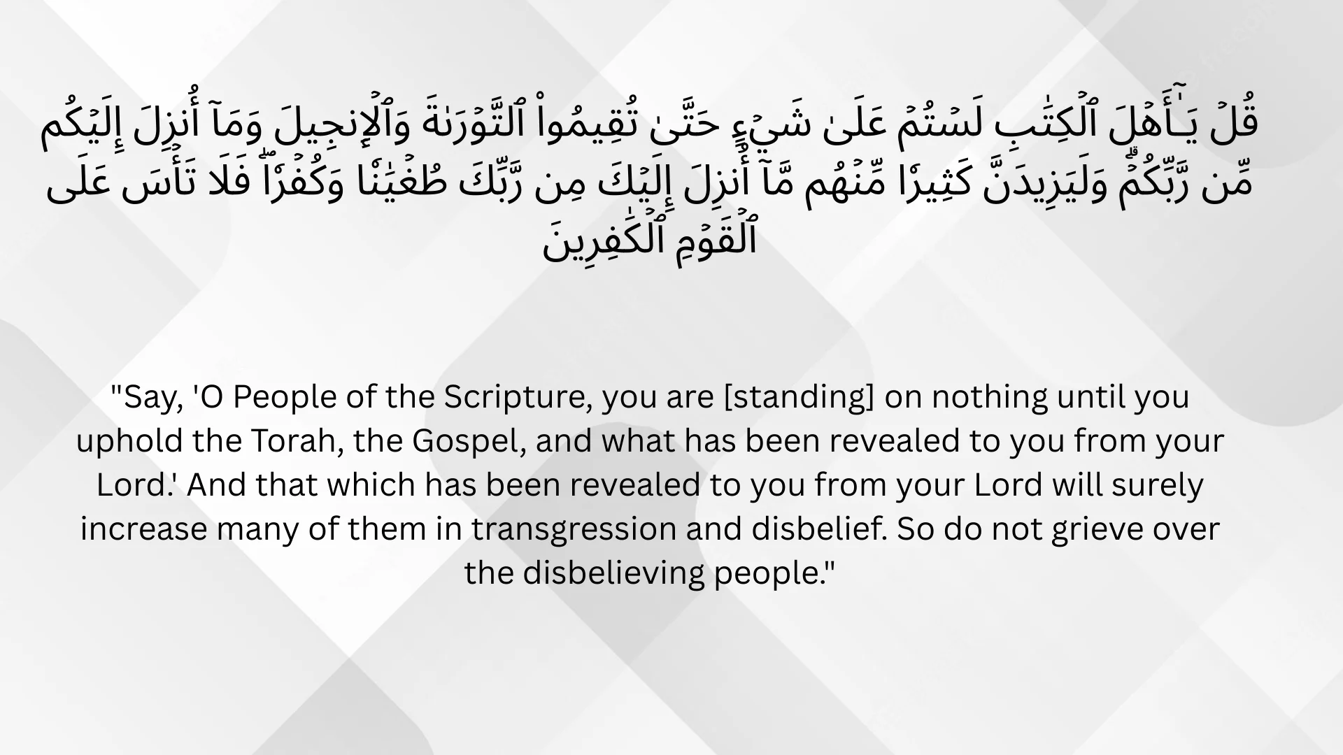 What does surah:68 say?
